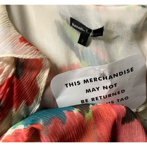 NEW Nanette Lepore Fluttering Top Silk Blouse NWOT - Picture 7 of 8